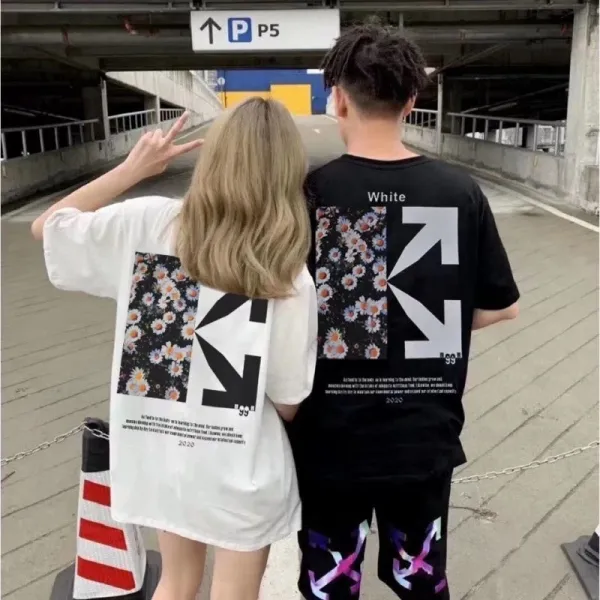 Off-White Arrow Gradient Print White T-Shirt - 4