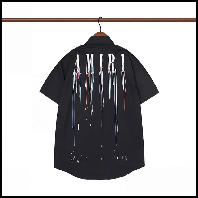 AMIRI Shirts Short-Sleeve Button-Up Graphic Print Shirt product detail image 8