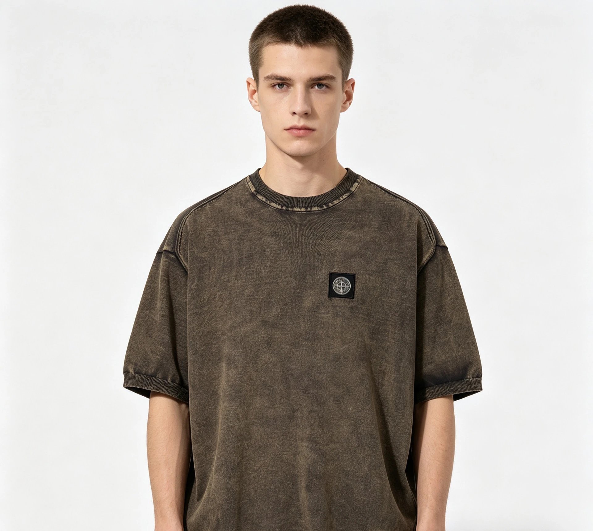 Stone Island Shadow Project Washed Black T-Shirt - 10