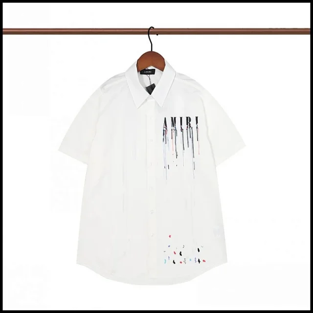 AMIRI Shirts Short-Sleeve Button-Up Graphic Print Shirt product detail image 9