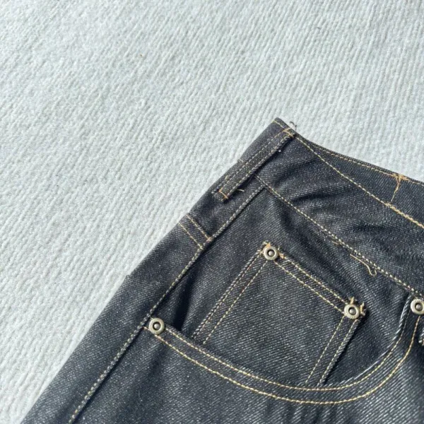 Design Embroidered Cherry Blossom Denim Shorts Black - 29