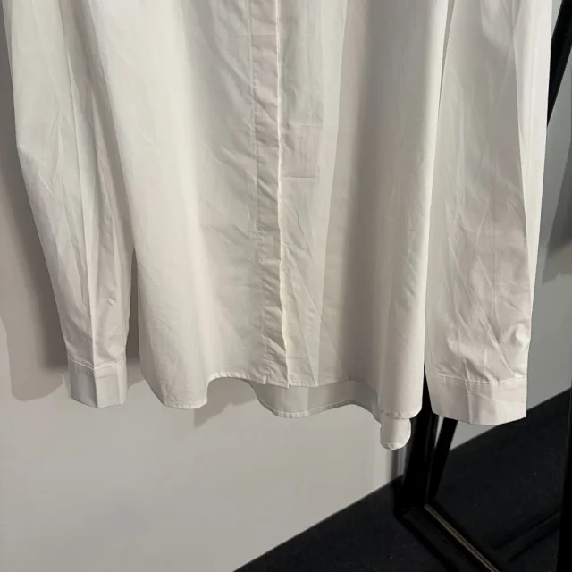 Versace Shirts Long-Sleeve Button-Up Shirt with Gold Safety-Pin Collar Detail product detail image 5
