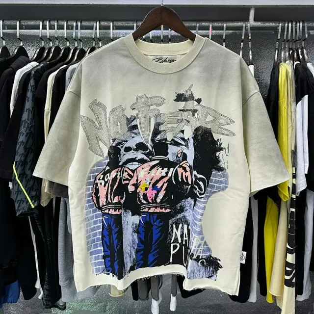 BKYS T-Shirts Oversized graphic-print short-sleeve T-shirt product detail image 9