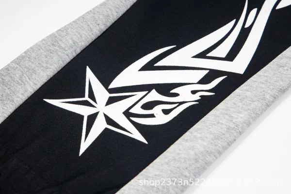 Gallery Dept Red Paint-Splatter Sweatpants with Tribal Star Motif - 18