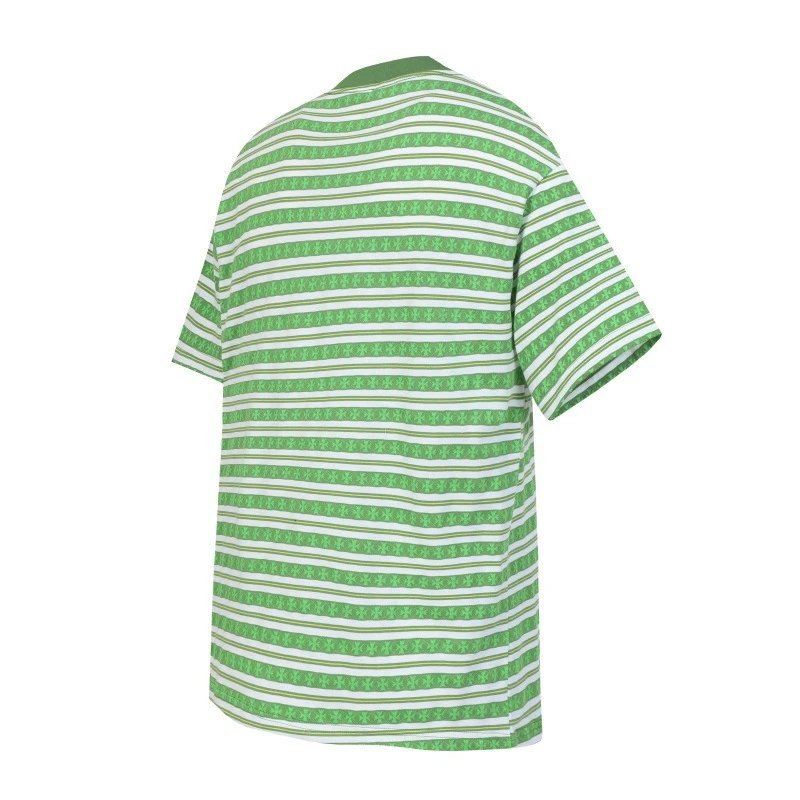 Chrome Hearts T-Shirts Striped short-sleeve T-shirt with cross motif image 5