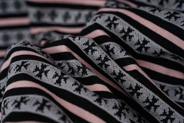 Chrome Hearts T-Shirts Striped short-sleeve T-shirt with cross motif product detail image 6