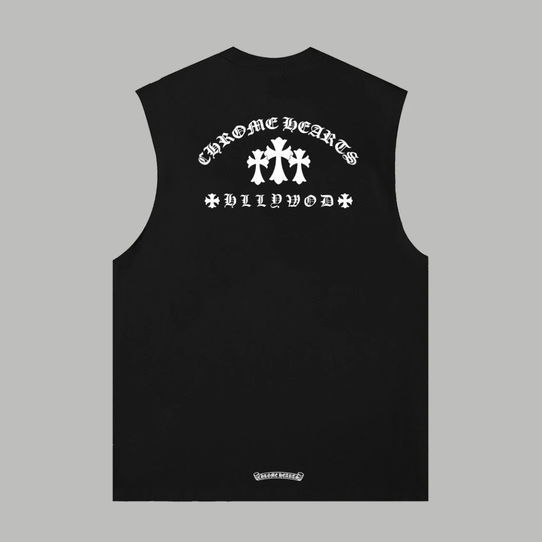 Chrome Hearts Vests Cross Graphic Sleeveless Vest image 4
