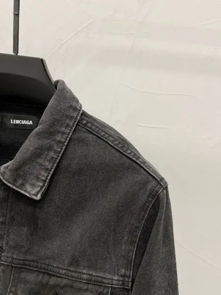 Balenciaga Logo Denim Jacket Peach - 6