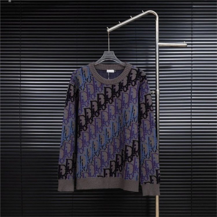 Dior Knitwear All-Over Monogram Crewneck Sweater image 3