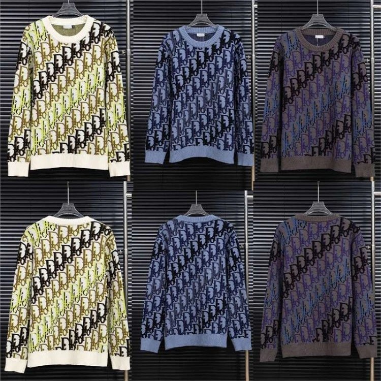 Dior Knitwear All-Over Monogram Crewneck Sweater image 5