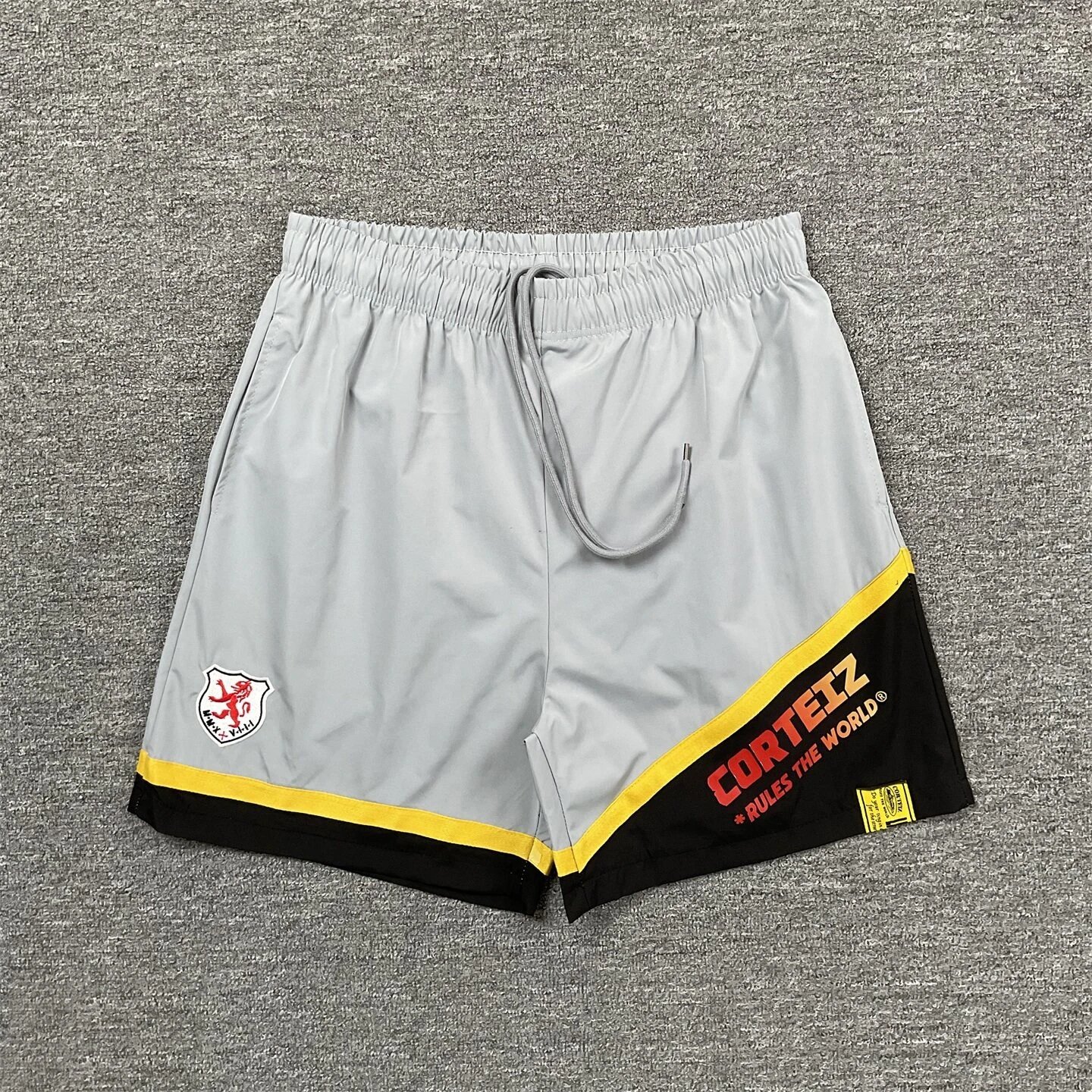 Corteiz Shorts Drawstring color-block with camouflage variants — gray