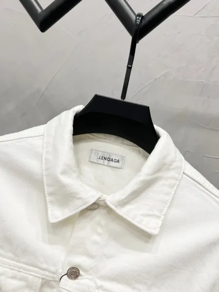 Balenciaga Logo Denim Jacket Peach - 13