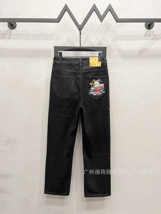 Louis Vuitton Jeans Straight-Leg Graphic Patch product detail image 12