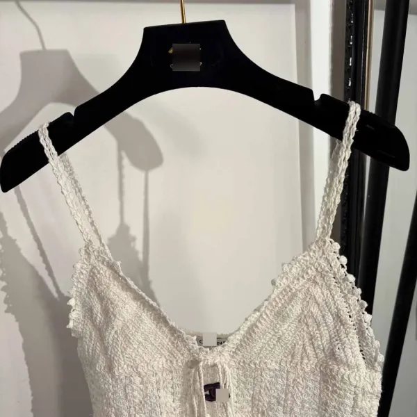 Design Smocked Lace Camisole Top White - 5