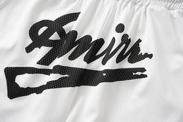 Amiri Script Mesh Shorts White - 16