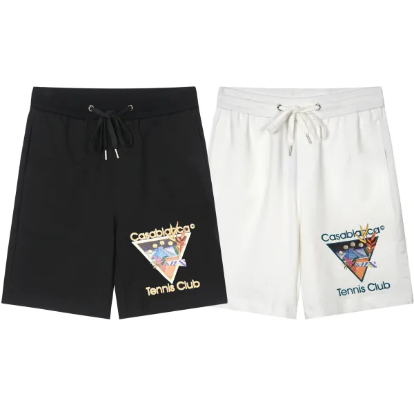 Casablanca Tennis Club Shorts Black and White - 7
