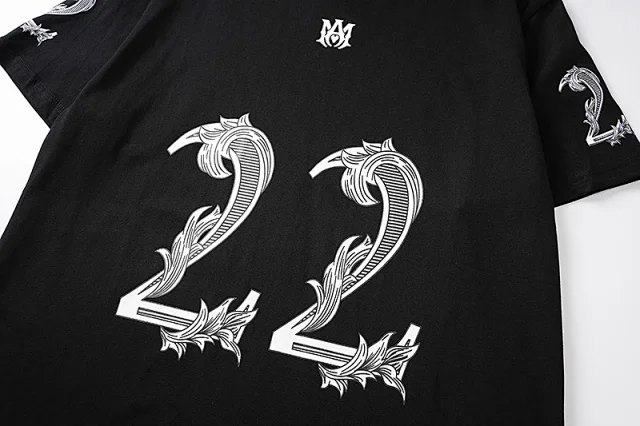 AMIRI T-Shirts 22 floral graphic short-sleeve T-shirt product detail image 10