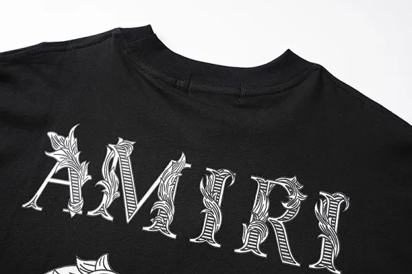 Amiri Number 22 Ornate Print Black T-Shirt - 15