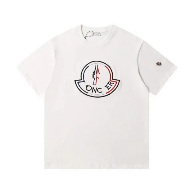 Moncler T-Shirts Logo Print Crewneck Short-Sleeve T-Shirt product detail image 4