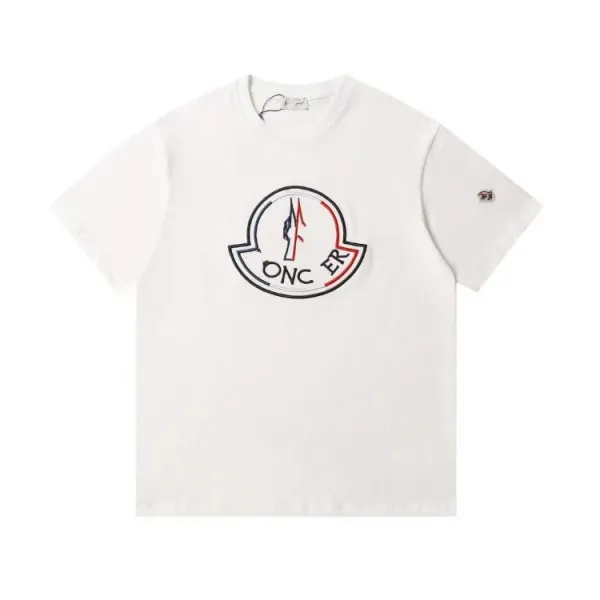 Moncler Logo Print White T-Shirt - 5