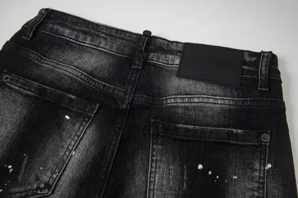 Dsquared2 Distressed Paint-Splatter Black Jeans - 17