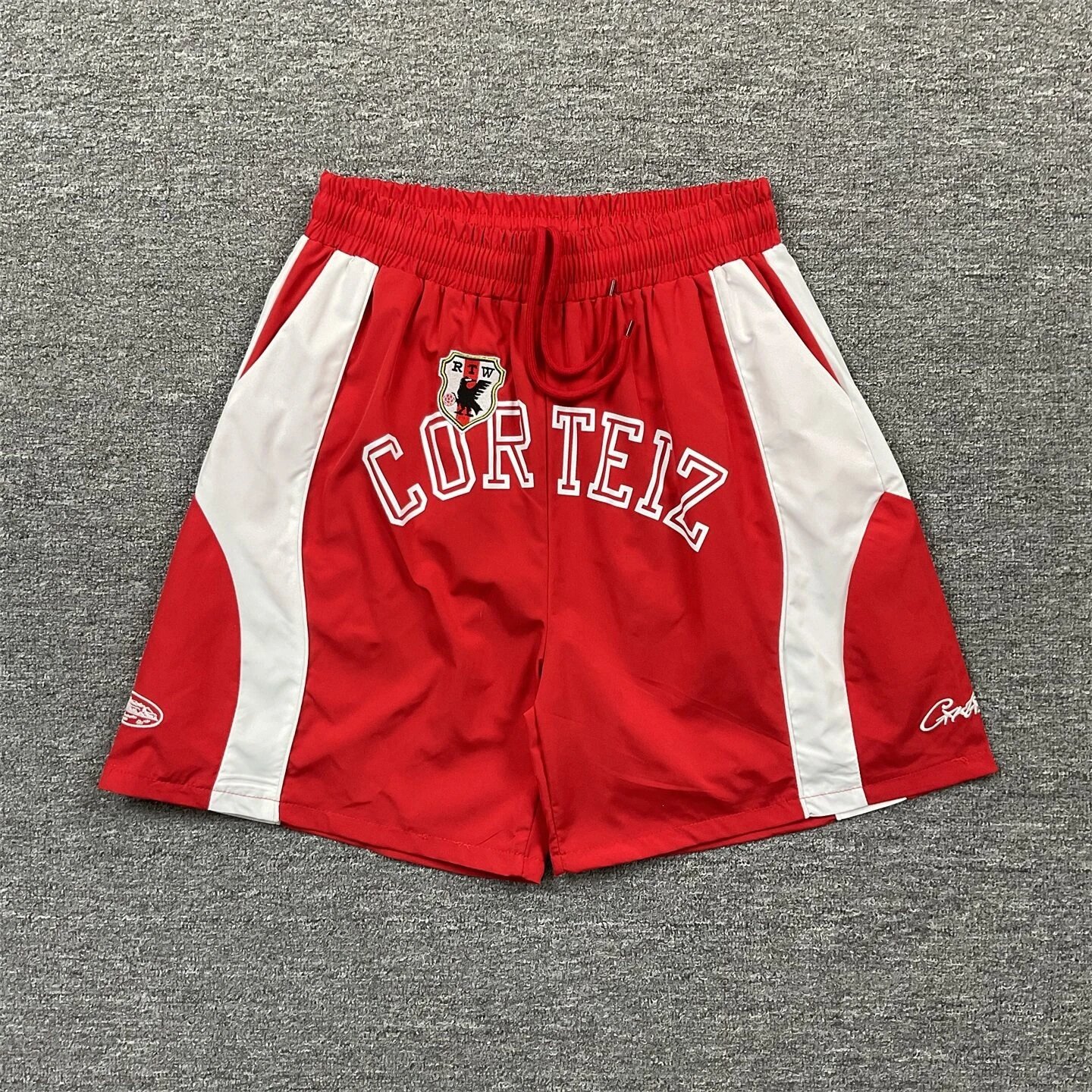 Corteiz Shorts Color-Block Logo Print Drawstring image 3