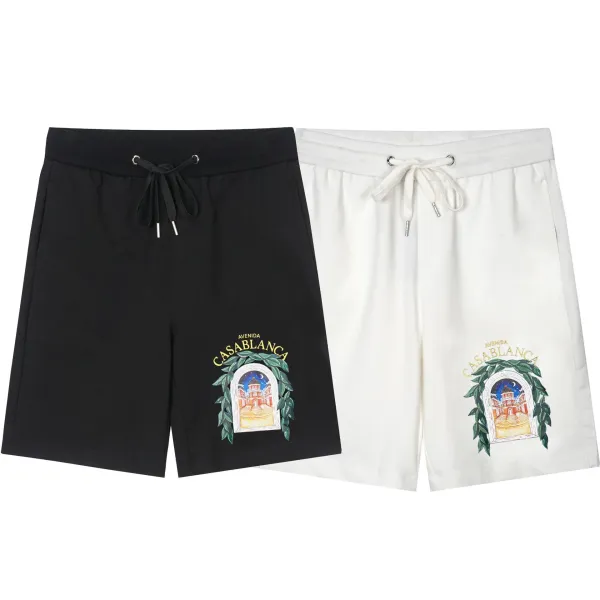 Casablanca Tennis Club Shorts Black and White - 11