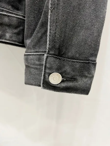 Balenciaga Logo Denim Jacket Peach - 7