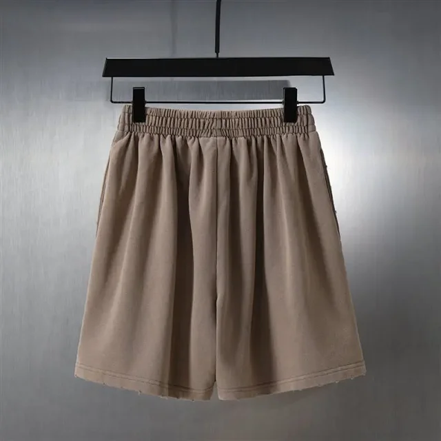 Balenciaga Shorts Layered elastic-waist with plaid waistband product detail image 7