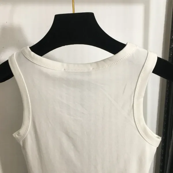 Prada Logo-Tag Crop Tank Top Brown Vest Top - 8
