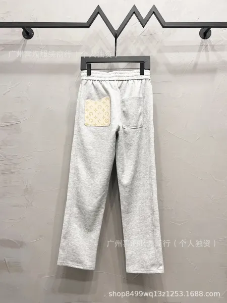 Design Sweatpants Light Gray Drawstring Waist Joggers - 14
