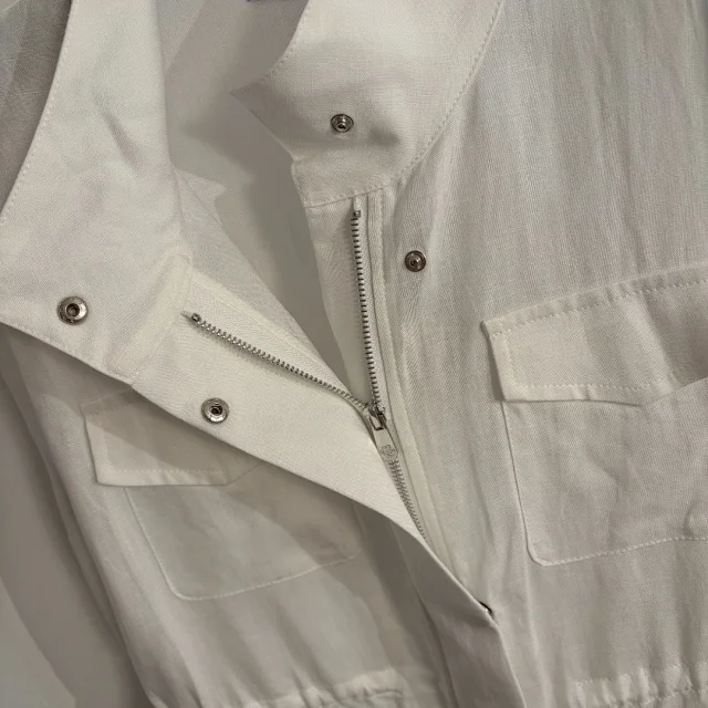 Unbranded Matching Sets Linen utility vest and wide-leg trouser set with four flap pockets drawstring waist product detail image 7