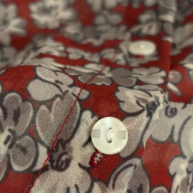 Miu Shirts Floral Print Long-Sleeve Shirt with Chest Pocket product detail image 8