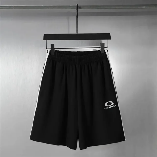 Balenciaga Shorts Layered elastic-waist with plaid waistband product detail image 2