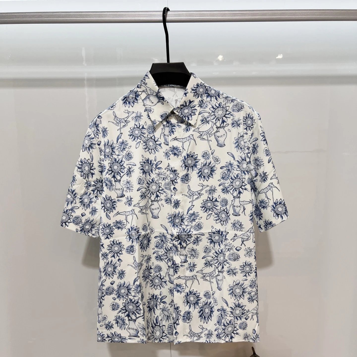Dior Short-Sleeve Printed Button-Up Shirt image 2
