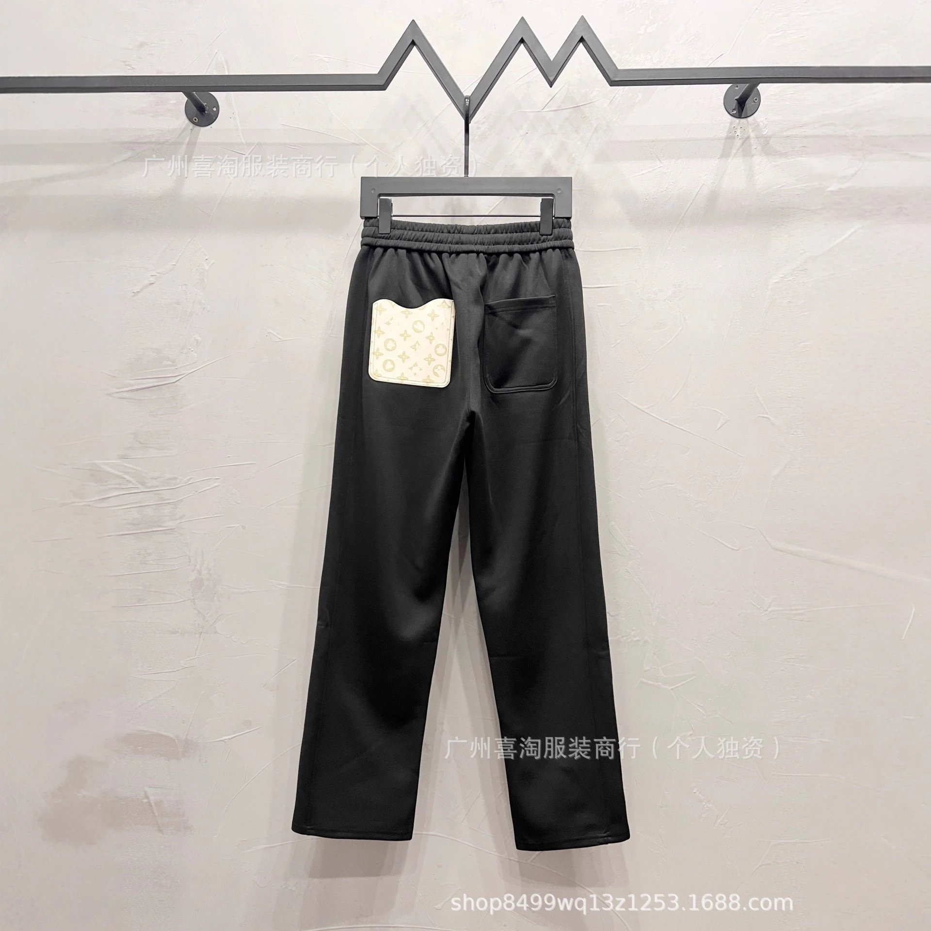 Louis Vuitton Trousers Elastic-Waist Drawstring with Embroidered Logo and Back Patch Pocket image 4
