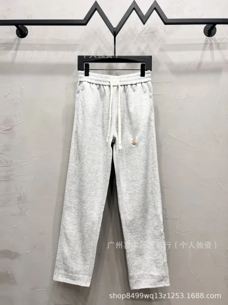 Design Sweatpants Light Gray Drawstring Waist Joggers - 5