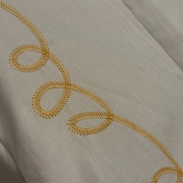 Unbranded Matching Sets Embroidered collared long-sleeve shirt and drawstring wide-leg trousers set product detail image 8