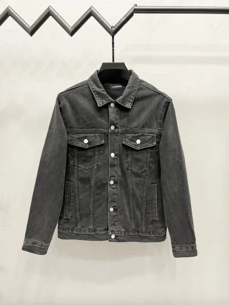 Balenciaga Logo Denim Jacket Peach - 3