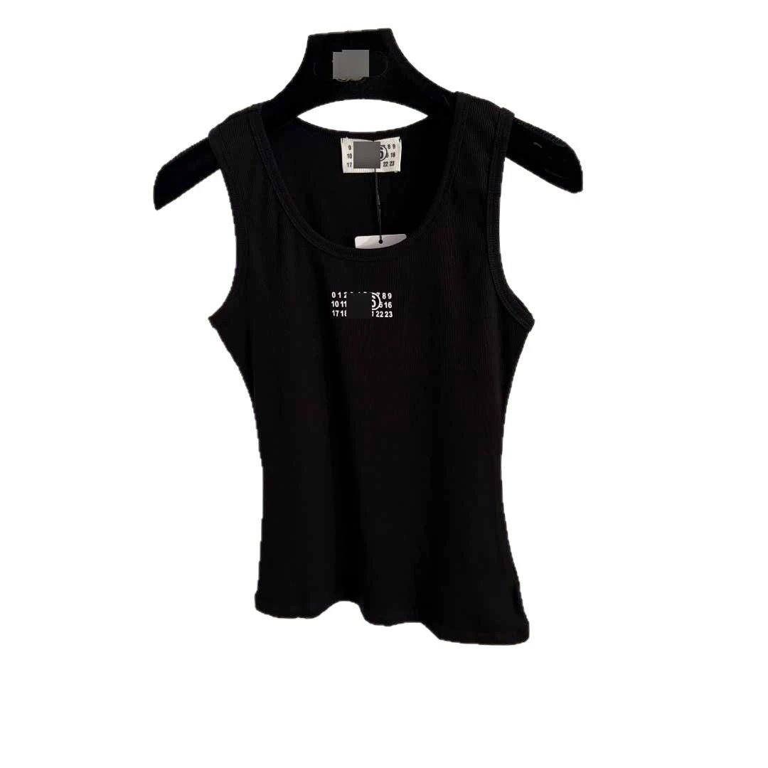 MM6 Maison Margiela Vests Ribbed Numeric Logo Tank Top image 5