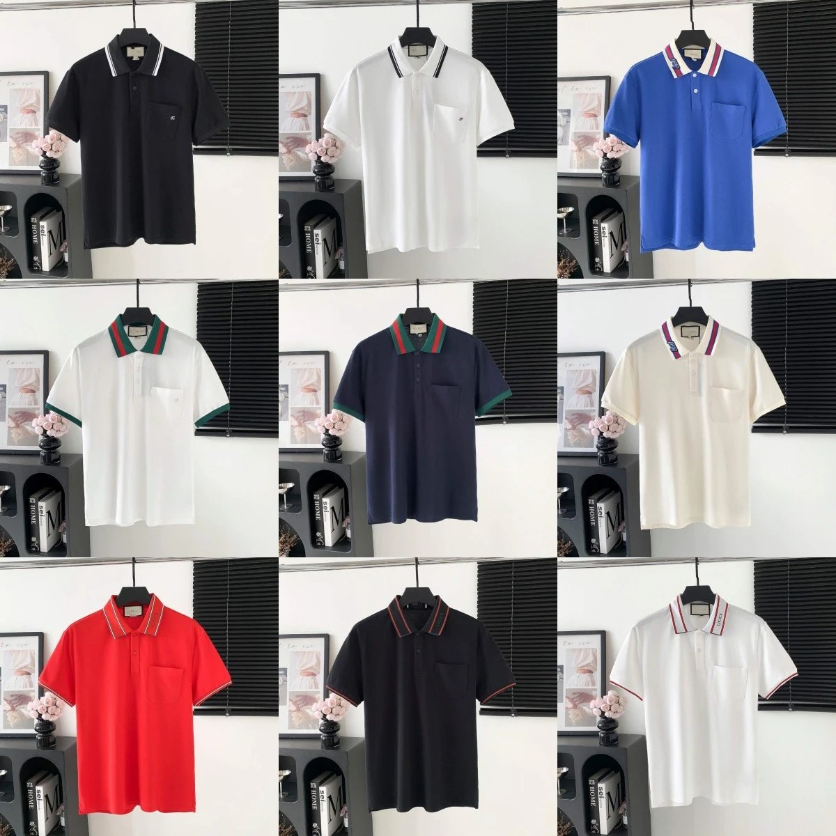 Prada Shirts Short-Sleeve Polo Shirt with Chest Triangle Logo image 5