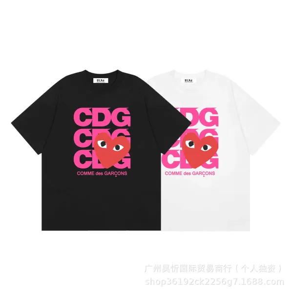 Comme des Garçons Play Heart Eyes Pink T-Shirt - 6