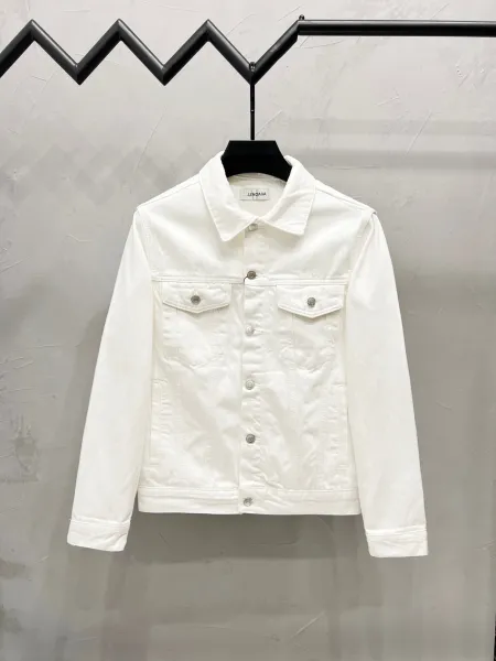 Balenciaga Logo Denim Jacket Peach - 11
