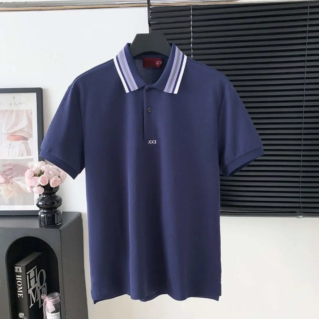 Prada Shirts Short-Sleeve Polo Shirt with Chest Triangle Logo — 21 G Home Contrast Collar Polo shirt