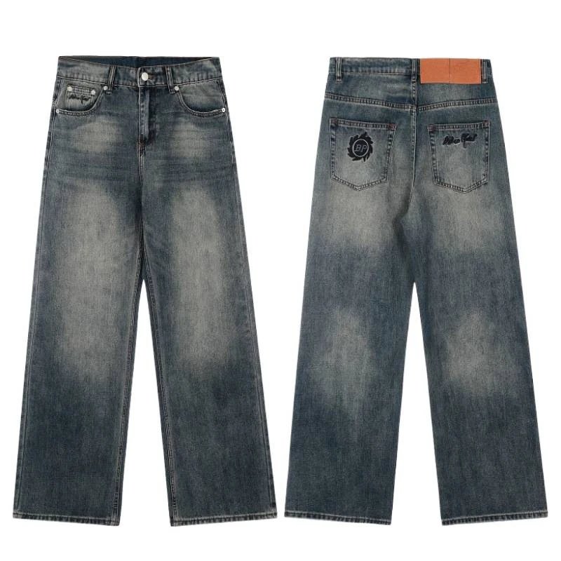 Unbranded Washed denim jacket and wide-leg jeans image 5