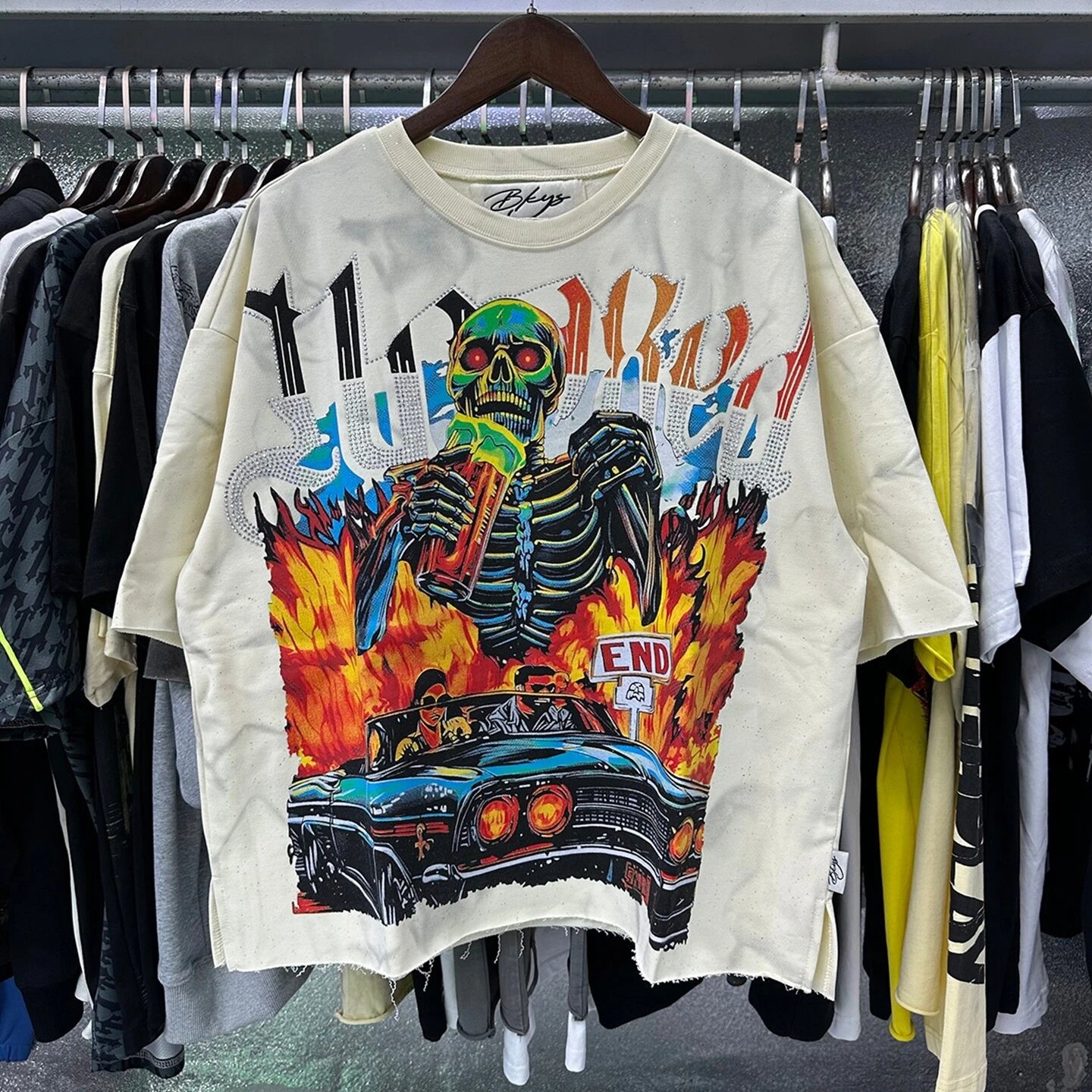 BKYS T-Shirts Oversized graphic-print short-sleeve T-shirt image 3