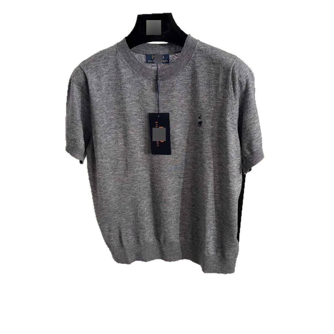 Ralph Lauren Knitwear Short-Sleeve Crewneck Knit Top with Embroidered Pony image 5