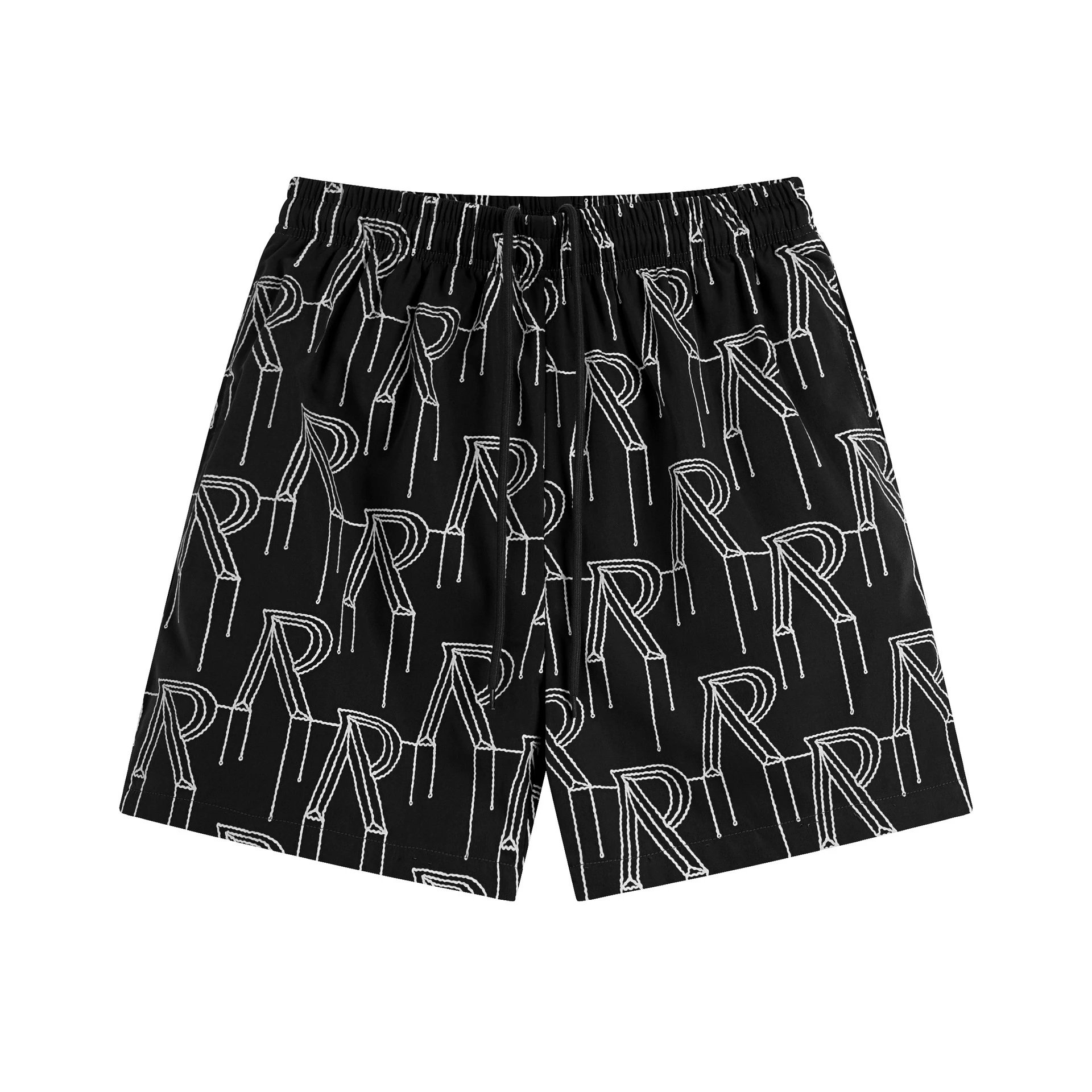 Prada Logo Print Swim Shorts Black - 10