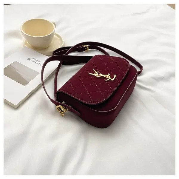 Saint Laurent Monogram Quilted Pink Shoulder Bag - 20