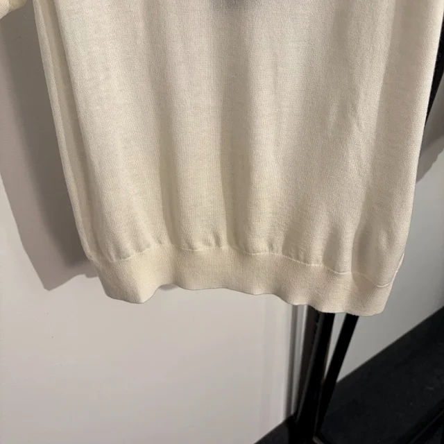 Ralph Lauren Knitwear Short-Sleeve Crewneck Knit Top with Embroidered Pony product detail image 5
